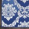 Homeroots 4 x 6 ft. Blue & Ivory Damask Area Rug 385819 - alternate 7